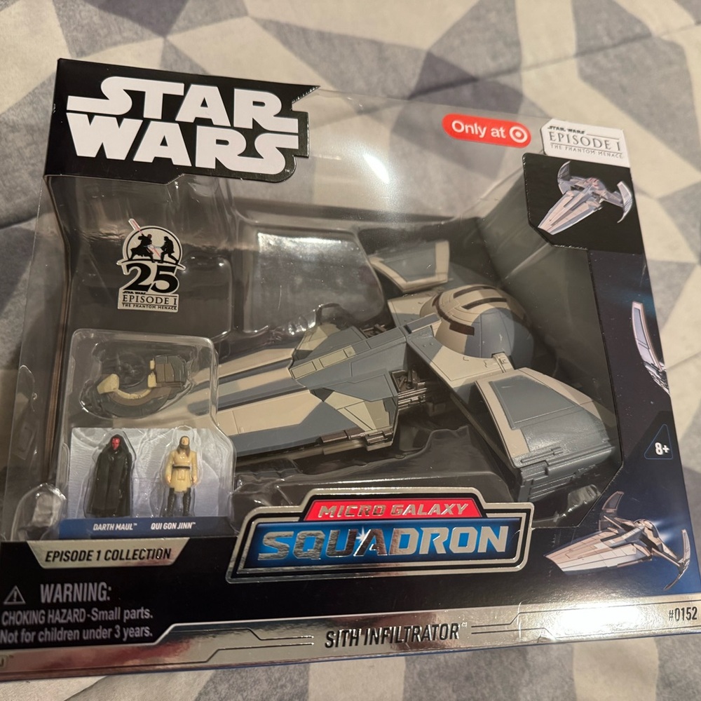 STAR WARS MICRO GALAXY SQUADRON SITH INFILTRATOR #0152 Qui Gon + DARTH MAUL MIB